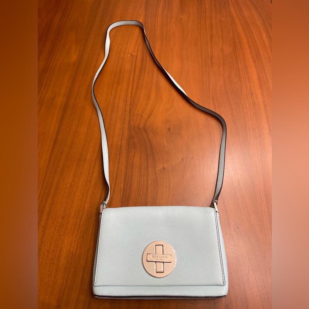Kate spade mint green crossbody leather bag